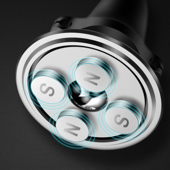 Baseus Magnetic Air Vent | Uchwyt samochodowy magnetyczny na telefon do kratki nawiewu + klipsy na kable