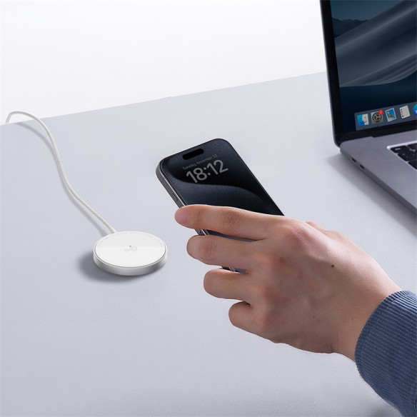 Baseus Simple Mini4 Air Ładowarka Indukcyjna Qi2 15W Frost Silver