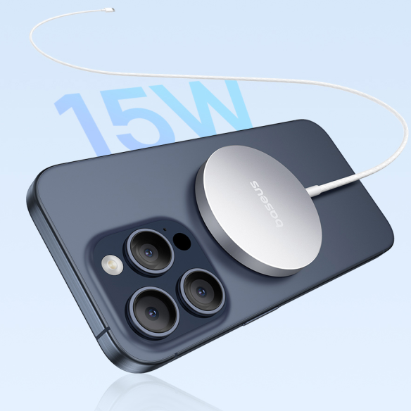 Baseus Simple Mini4 Air Ładowarka Indukcyjna Qi2 15W Frost Silver