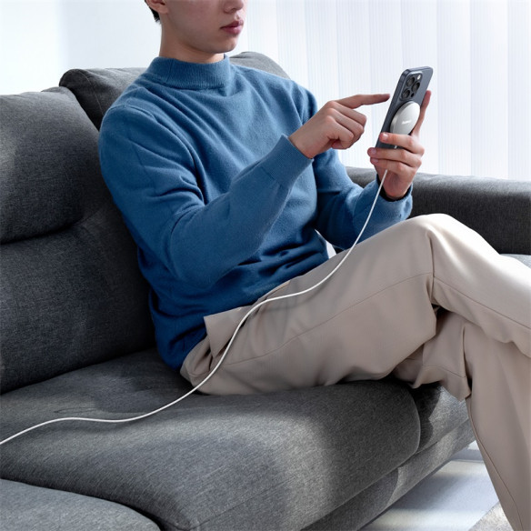 Baseus Simple Mini4 Air Ładowarka Indukcyjna Qi2 15W Frost Silver