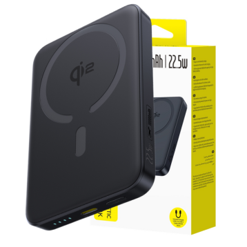 OS-Baseus EnerFill FM12 Qi2 Magnetic Power Bank 10000mAh 22.5W Cosmic Black