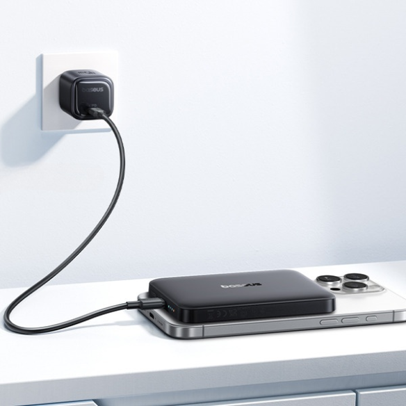 OS-Baseus EnerFill FM12 Qi2 Magnetic Power Bank 10000mAh 22.5W Cosmic Black