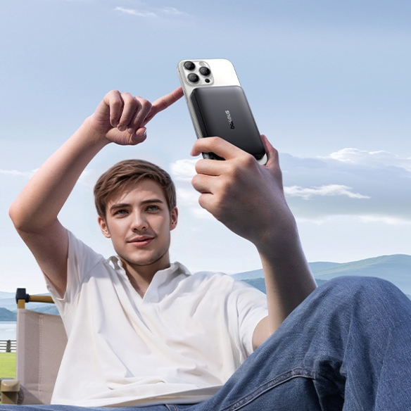 OS-Baseus EnerFill FM12 Qi2 Magnetic Power Bank 10000mAh 22.5W Cosmic Black