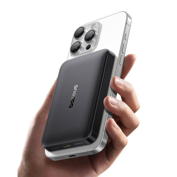 OS-Baseus EnerFill FM12 Qi2 Magnetic Power Bank 10000mAh 22.5W Cosmic Black