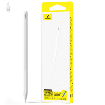 Baseus Rysik PS3 Pro 360° Touch Operation Wired Charging Stylus Moon White