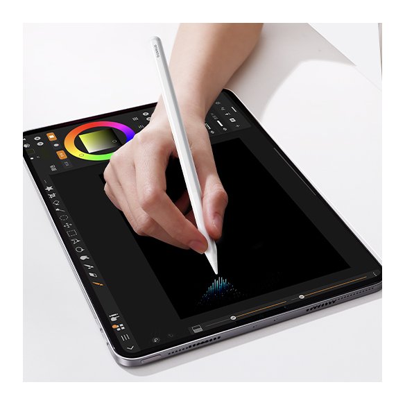 Baseus Rysik PS3 Pro 360° Touch Operation Wired Charging Stylus Moon White