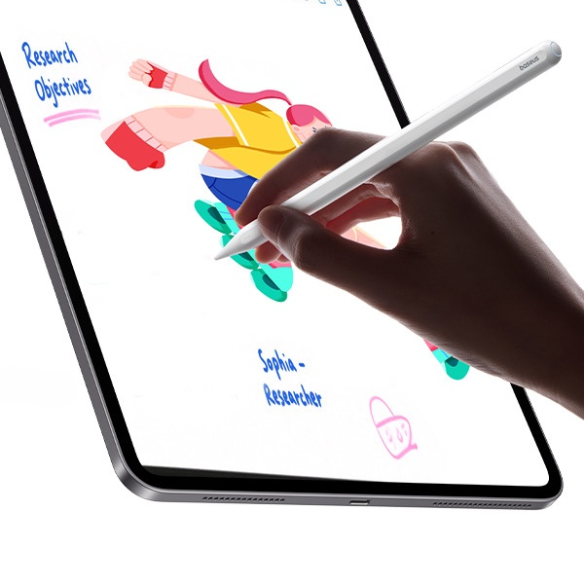 Baseus Rysik PS3 Pro 360° Touch Operation Wired Charging Stylus Moon White