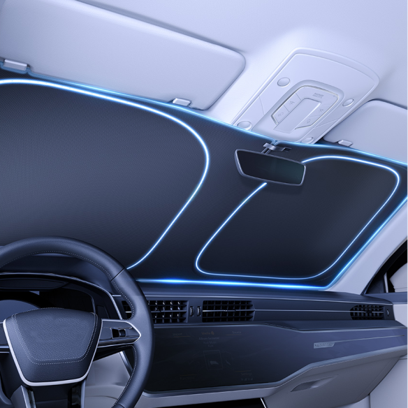 Baseus GoTrip DT1 Osłona Przeciwsłoneczna Do Auta Cluster Black