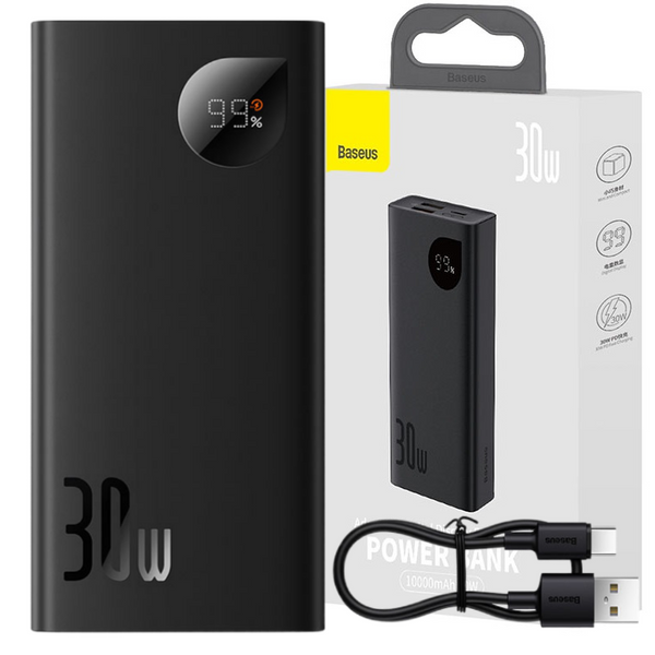 Baseus Adaman2 Digital Display Fast Charge Power Bank 10000mAh 30W Black