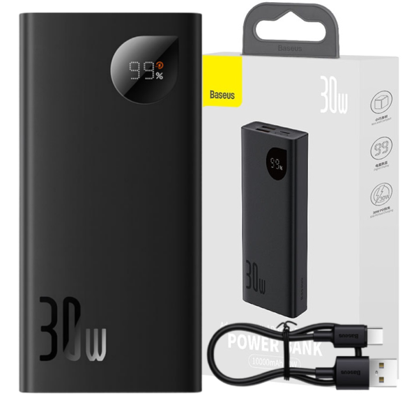 Baseus Adaman2 Digital Display Fast Charge Power Bank 10000mAh 30W Black