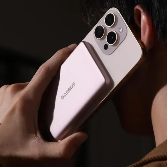 Baseus PicoGo AM41 Ultra-Slim Magnetic Power Bank 5000mAh 20W Nebula Pink