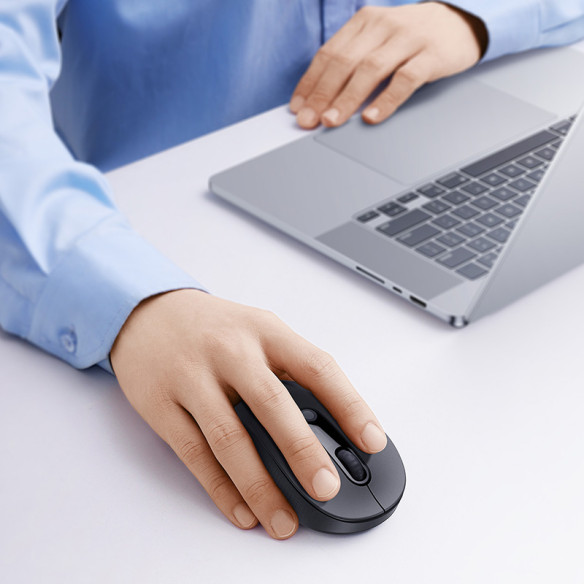 Baseus F02 Ergonomikczna Myszka Bezprzewodowa Bluetooth Single Cosmic Black