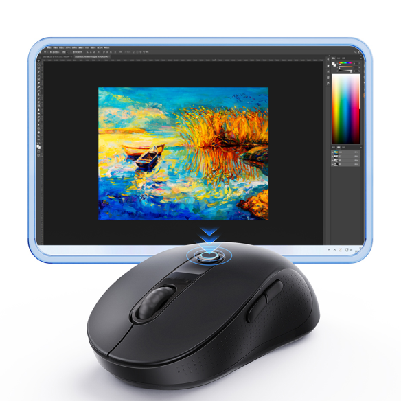 Baseus F02 Ergonomikczna Myszka Bezprzewodowa Bluetooth Single Cosmic Black