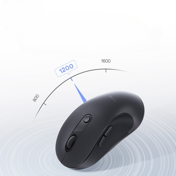 Baseus F02 Ergonomikczna Myszka Bezprzewodowa Bluetooth Single Cosmic Black
