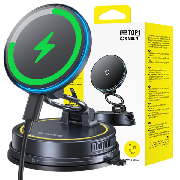 Baseus PrimeTrip VC2 Flex Pro Uchwyt Magnetyczny z Ładowaniem Indukcyjnym Version Cosmic Black