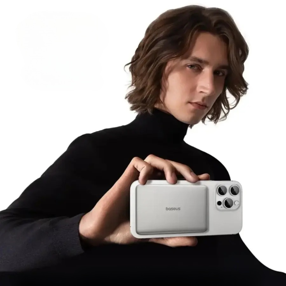 Baseus PicoGo AM41 Ultracienki Magnetyczny Power Bank 5000mAh 20W Natural Titanium