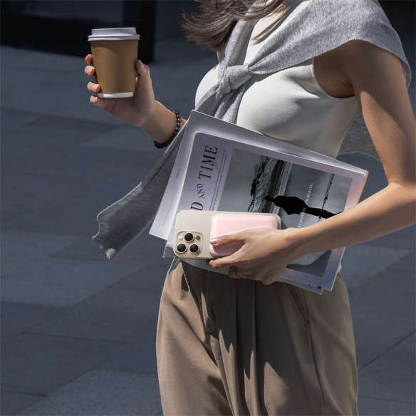 Baseus EnerFill FM11 Ultracienki Magnetyczny Power Bank 10000mAh 22.5W Baby Pink