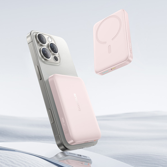 Baseus EnerFill FM11 Ultracienki Magnetyczny Power Bank 10000mAh 22.5W Baby Pink