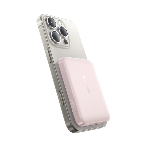 Baseus EnerFill FM11 Ultracienki Magnetyczny Power Bank 10000mAh 22.5W Baby Pink