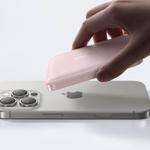 Baseus EnerFill FM11 Ultracienki Magnetyczny Power Bank 10000mAh 22.5W Baby Pink