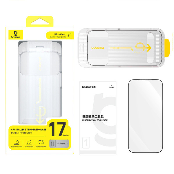 Baseus Crystalline HD Szkło Hartowane Do iPhone 17 Pro