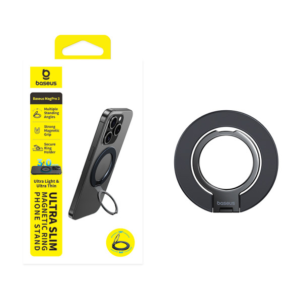 Baseus MagPro 3 Ultra Slim Ring Magnetyczny Starlight Cosmic Black