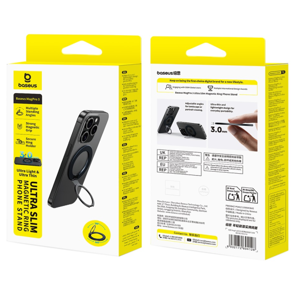 Baseus MagPro 3 Ultra Slim Ring Magnetyczny Starlight Cosmic Black