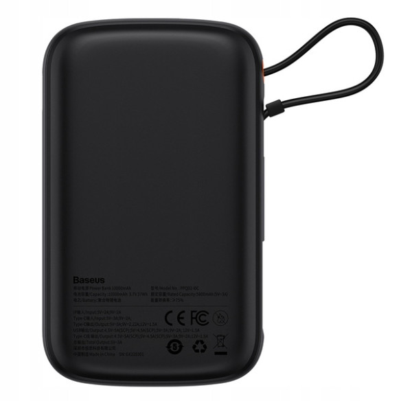 Baseus Qpow Pro Szybki Power Bank 10000mAh 22.5W  Type-C Edition Black