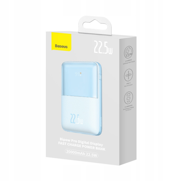 Baseus Bipow Pro Szybki Power Bank 20000mAh 22.5W Blue