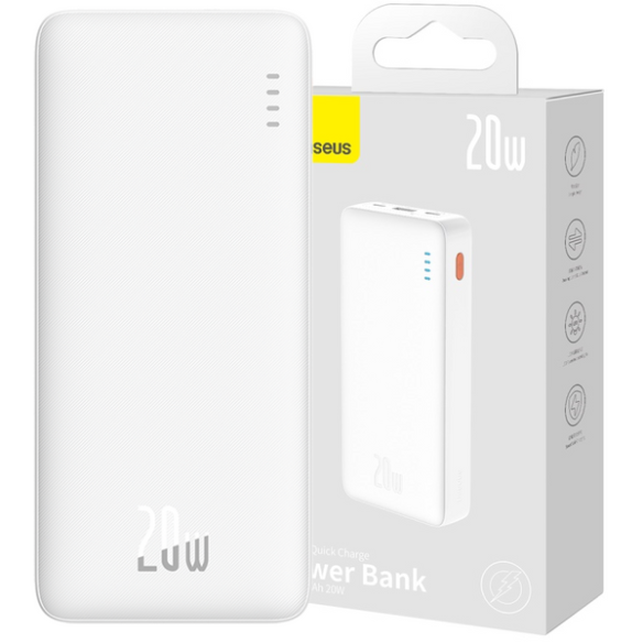 Baseus Airpow Power Bank Z Szybkim Ładowaniem 20000mAh 20W White