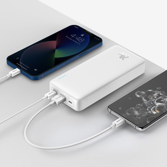 Baseus Airpow Power Bank Z Szybkim Ładowaniem 20000mAh 20W White