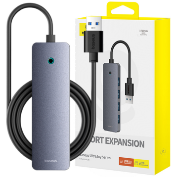 Baseus UltraJoy Series 4-Port  HUB Lite 150cm Space Grey