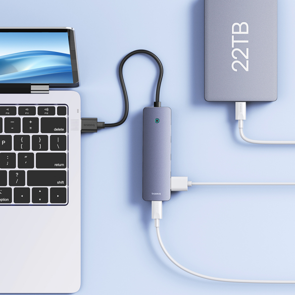 Baseus UltraJoy Series 4-Port  HUB Lite 150cm Space Grey