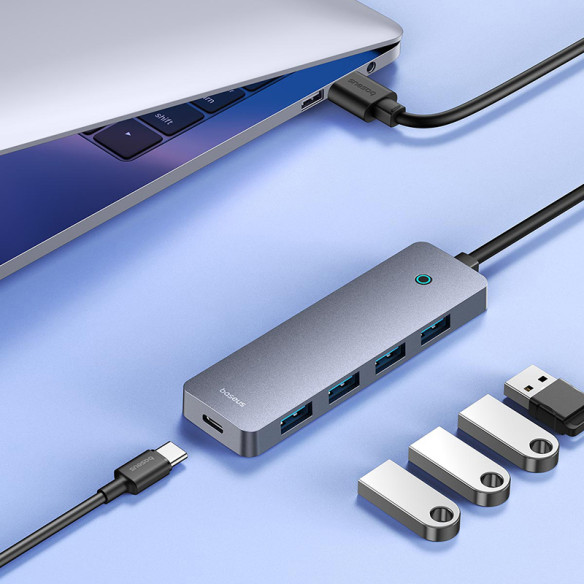 Baseus UltraJoy Series 4-Port  HUB Lite 150cm Space Grey