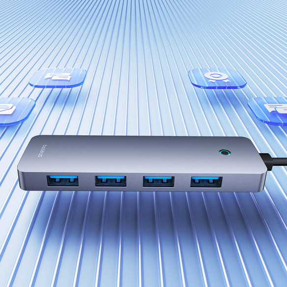 Baseus UltraJoy Series 4-Port  HUB Lite 150cm Space Grey