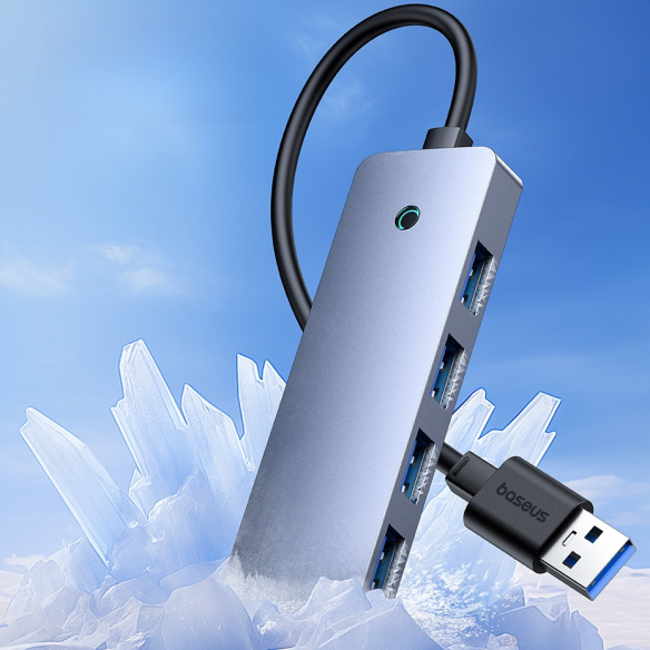 Baseus UltraJoy Series 4-Port  HUB Lite 150cm Space Grey