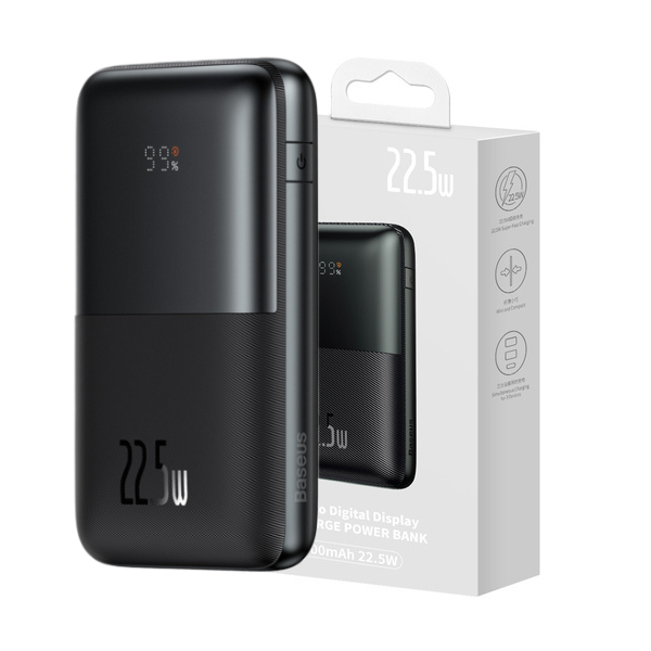 Baseus Bipow Pro Szybki Power Bank 20000mAh 22.5W Black
