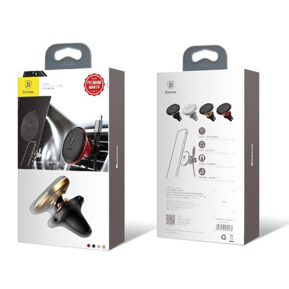 Baseus Air Vent | Uchwyt samochodowy magnetyczny na telefon do kratki z klipsami na kable
