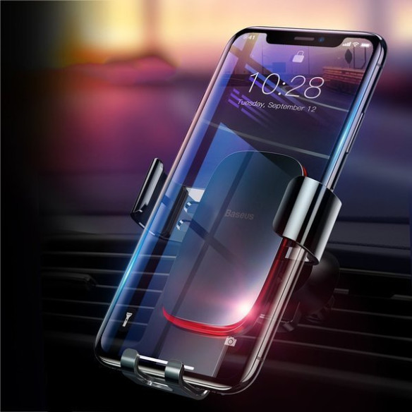 Baseus Metal Age | Uchwyt grawitacyjny samochodowy na telefon do kratki nawiewu