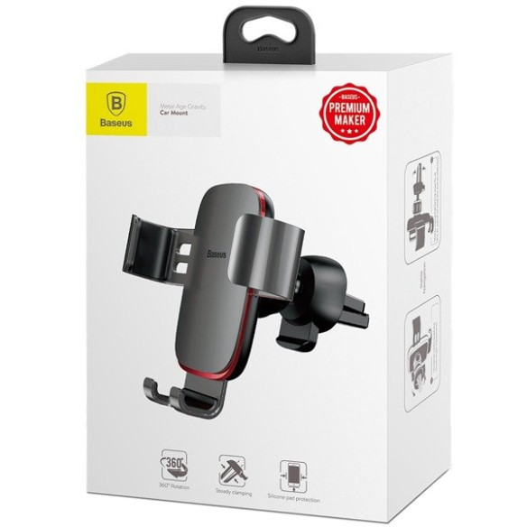 Baseus Metal Age | Uchwyt grawitacyjny samochodowy na telefon do kratki nawiewu