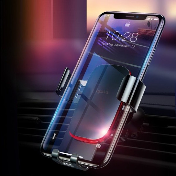 Baseus Metal Age | Uchwyt grawitacyjny samochodowy na telefon do kratki nawiewu