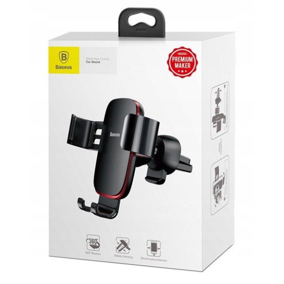 Baseus Metal Age | Uchwyt grawitacyjny samochodowy na telefon do kratki nawiewu