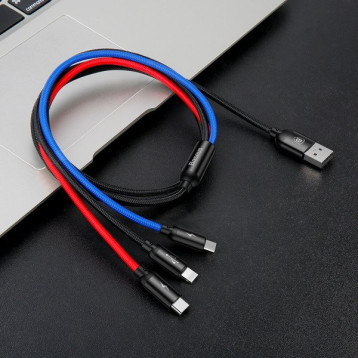 Baseus Primary | Kabel 3w1 USB - Lightning IPhone Micro Type-C 3.5A 120cm