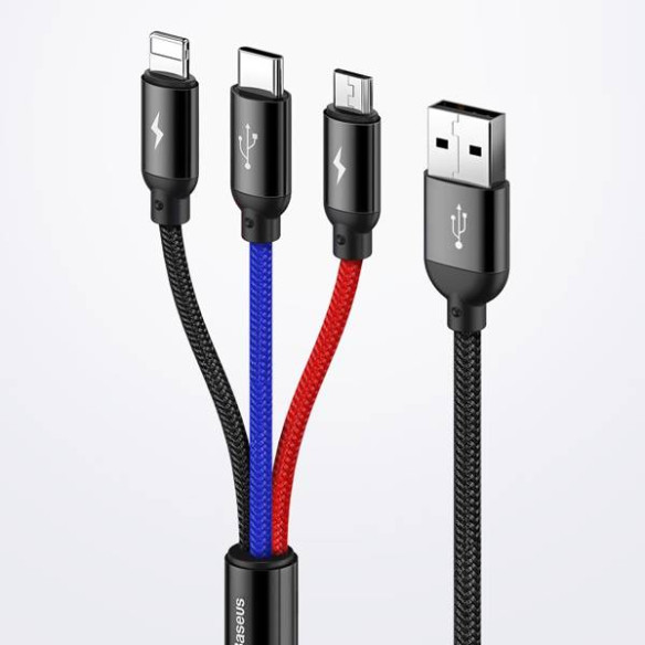 Baseus Primary | Kabel 3w1 USB - Lightning IPhone Micro Type-C 3.5A 120cm