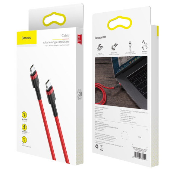 Baseus Cafule 60W | Kabel USB-C Type-C Power Delivery Quick Charge 3.0 60W 1m