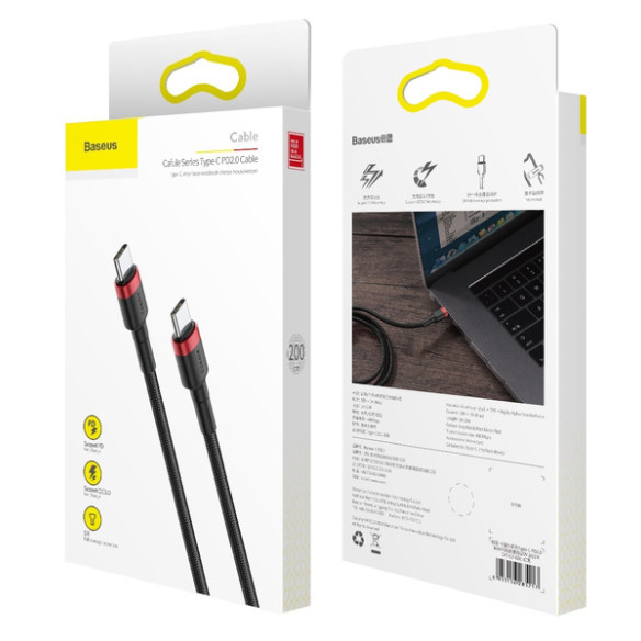 Baseus Cafule 60W | Kabel USB-C Type-C Power Delivery Quick Charge 3.0 60W 2m