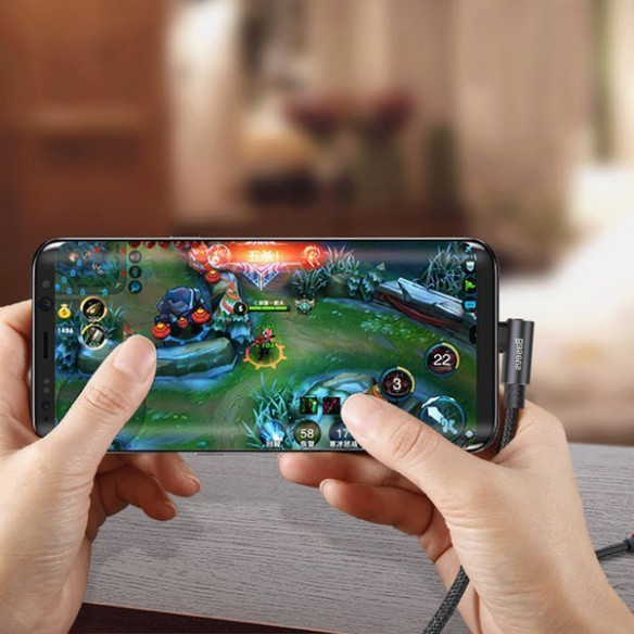 Baseus MVP Elbow |  Wzmocniony kabel kątowy przewód USB - Micro USB dwustronny 1.5A 2M 