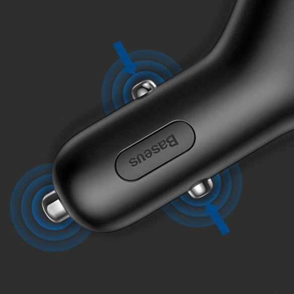 Baseus Y Type | Ładowarka samochodowa 2x USB 3.4A +  gniazdo zapalniczki 40W