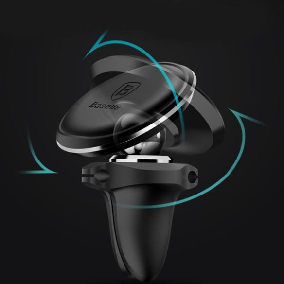 Baseus Magnetic Air Vent | Uchwyt samochodowy magnetyczny na telefon do kratki nawiewu + klipsy na kable