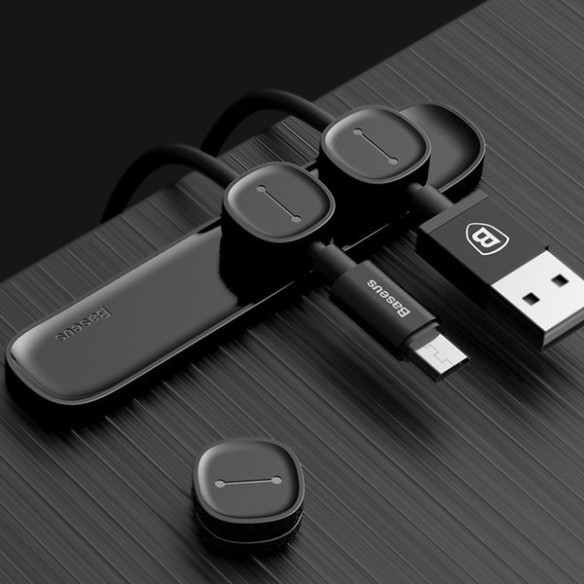 Baseus Peas Cable Clip | Magnetyczny uchwyt klips organizer do kabli 